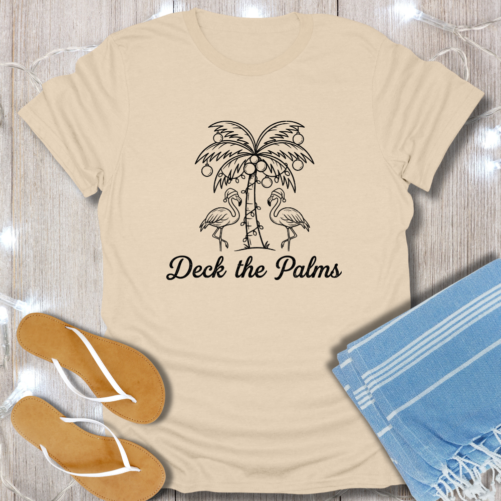 B/W DECK THE PALMS TEE