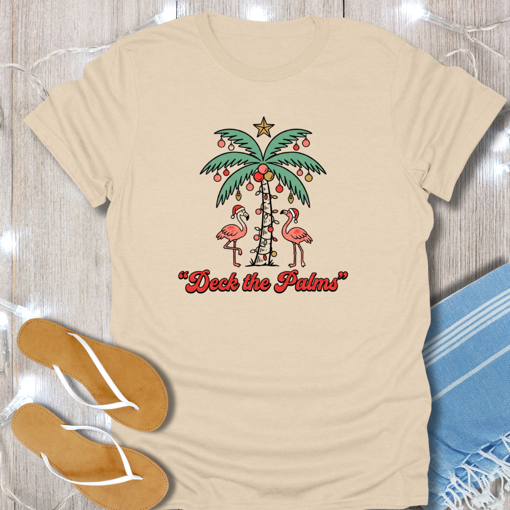 FESTIVE PALMS TEE