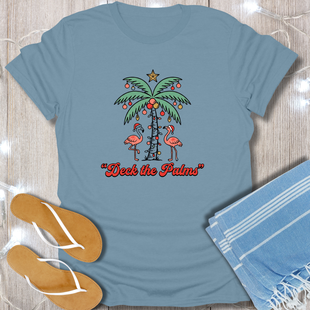 FESTIVE PALMS TEE