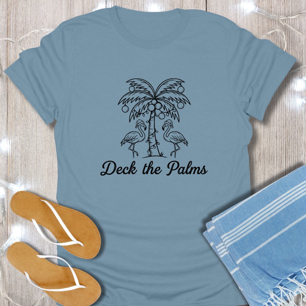 B/W DECK THE PALMS TEE