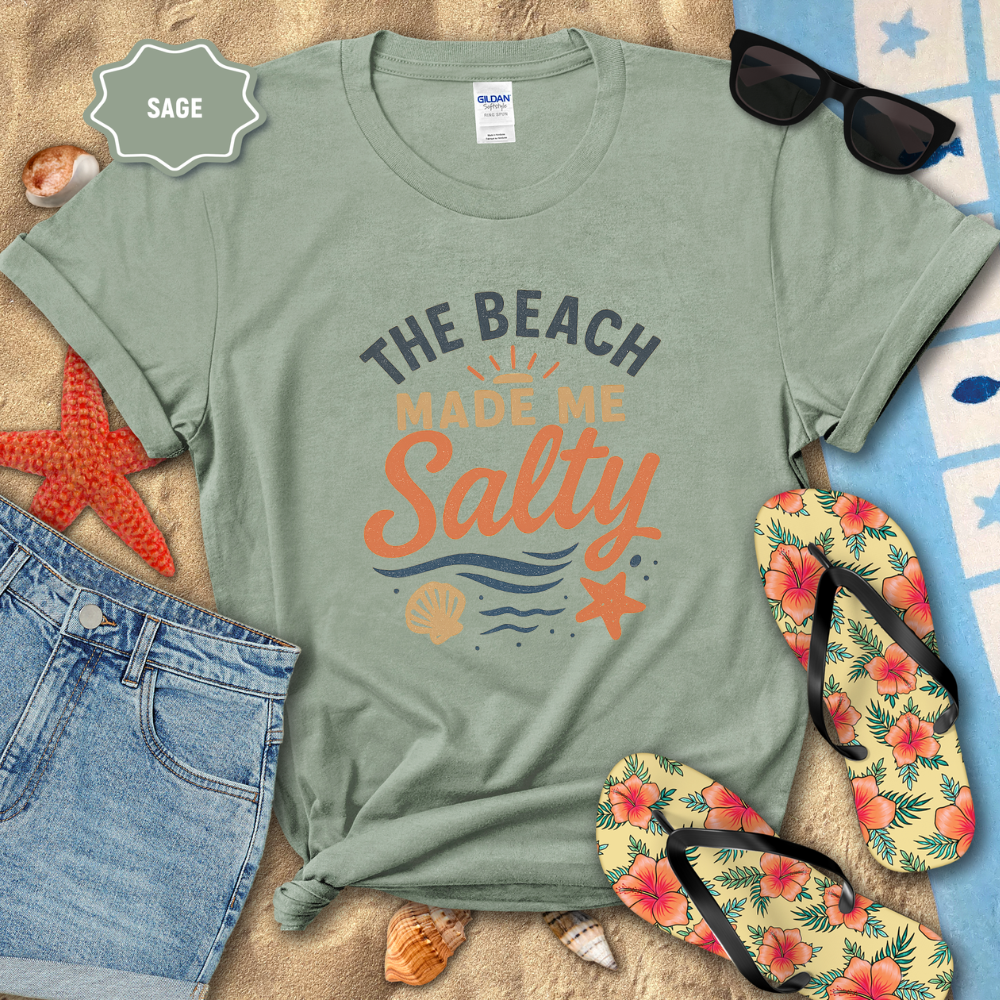 THE BEACH MADE ME SALTY TEE