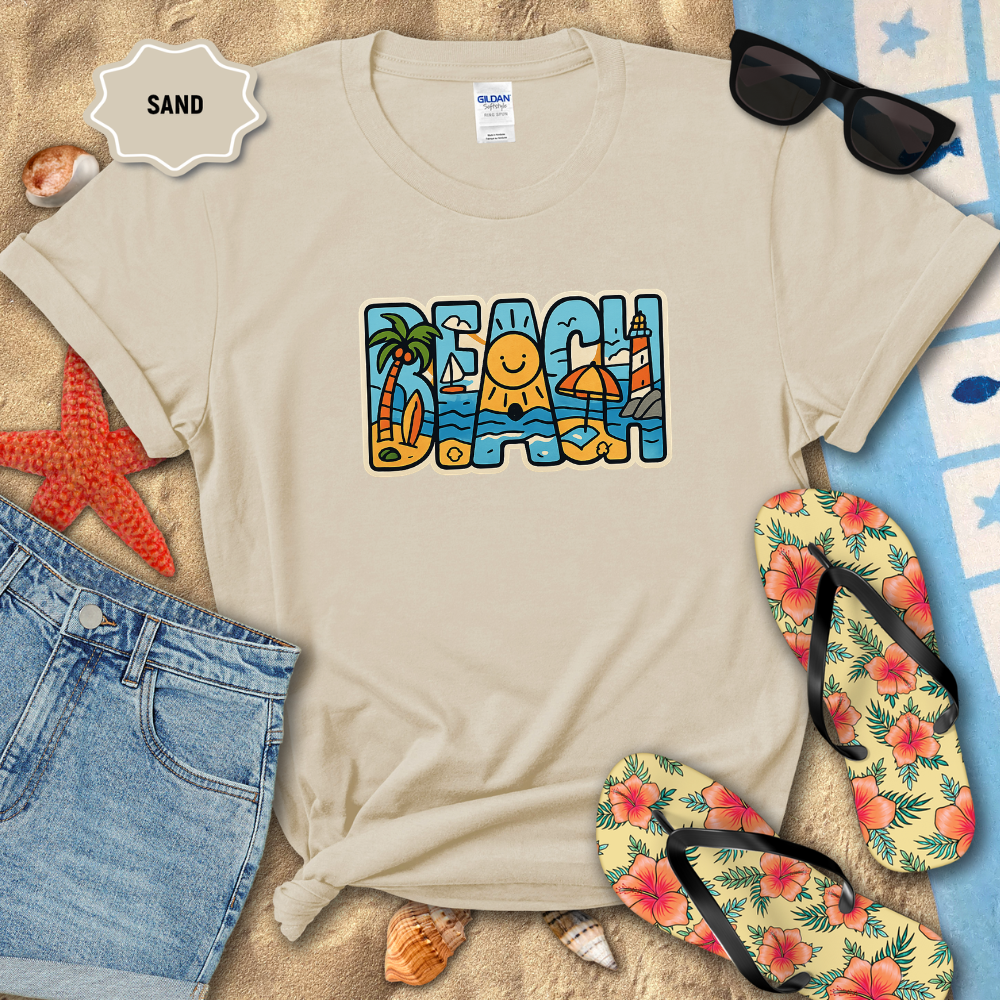 BEACH BLOCK DOODLE TEE