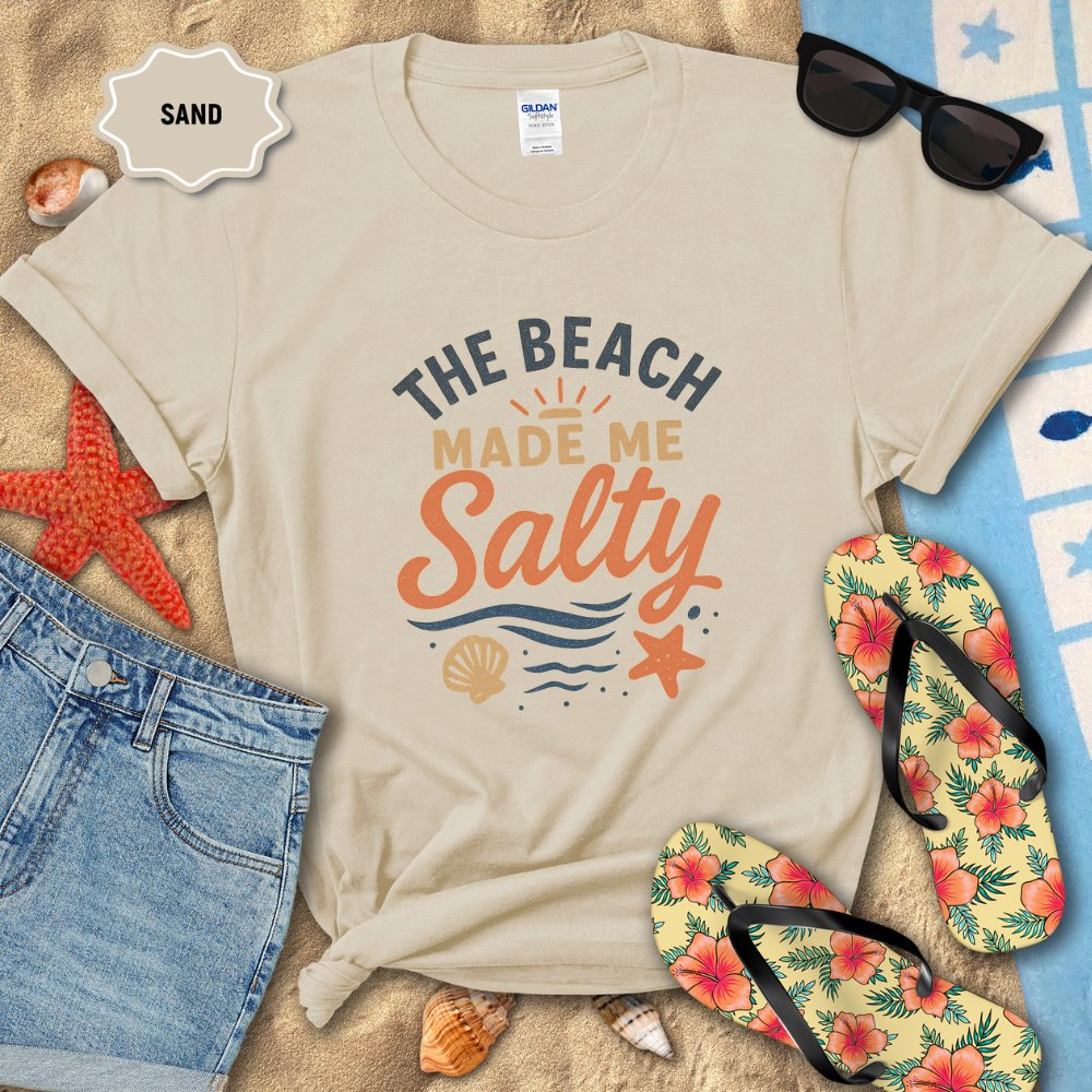 THE BEACH MADE ME SALTY TEE