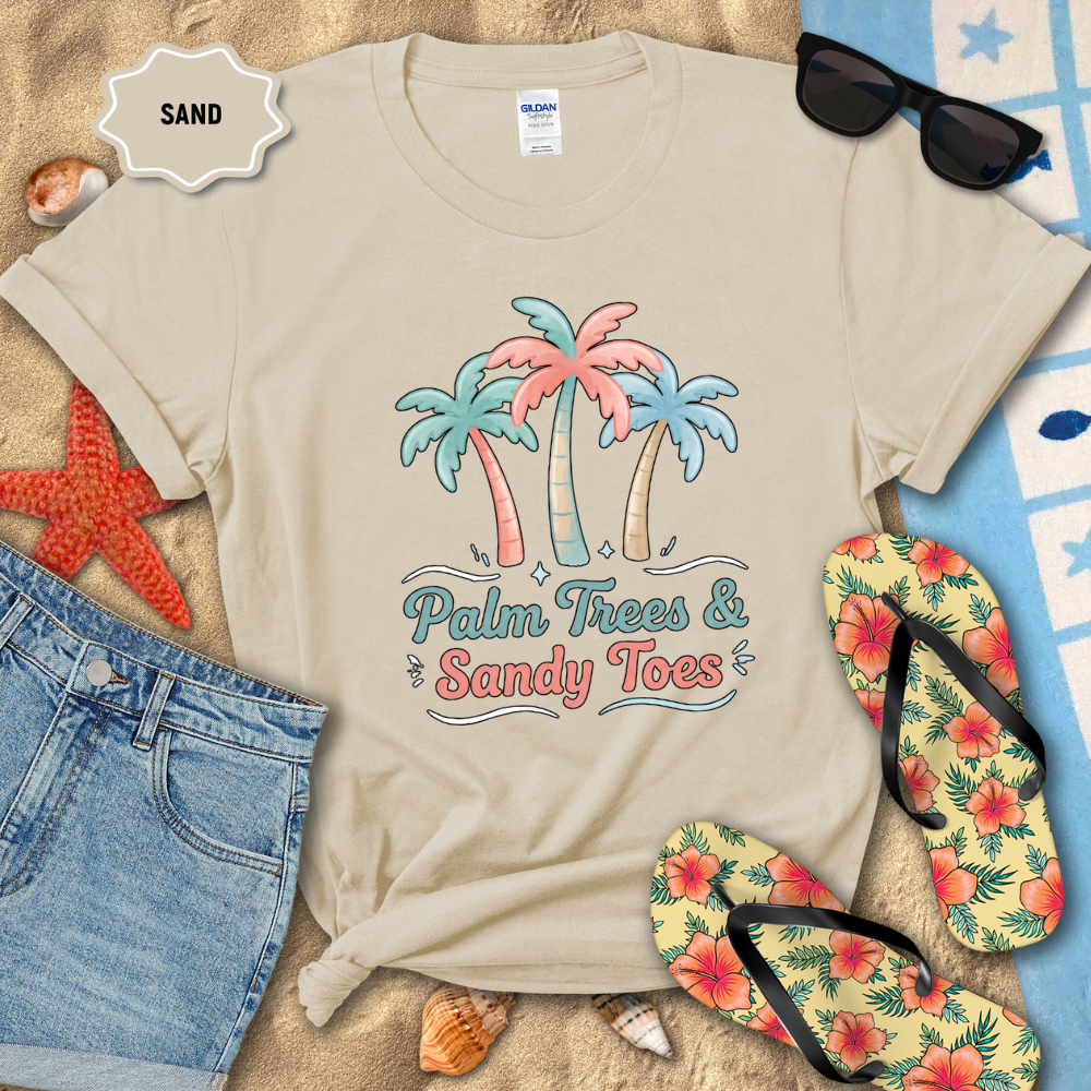PALM TREES & SANDY TOES TEE