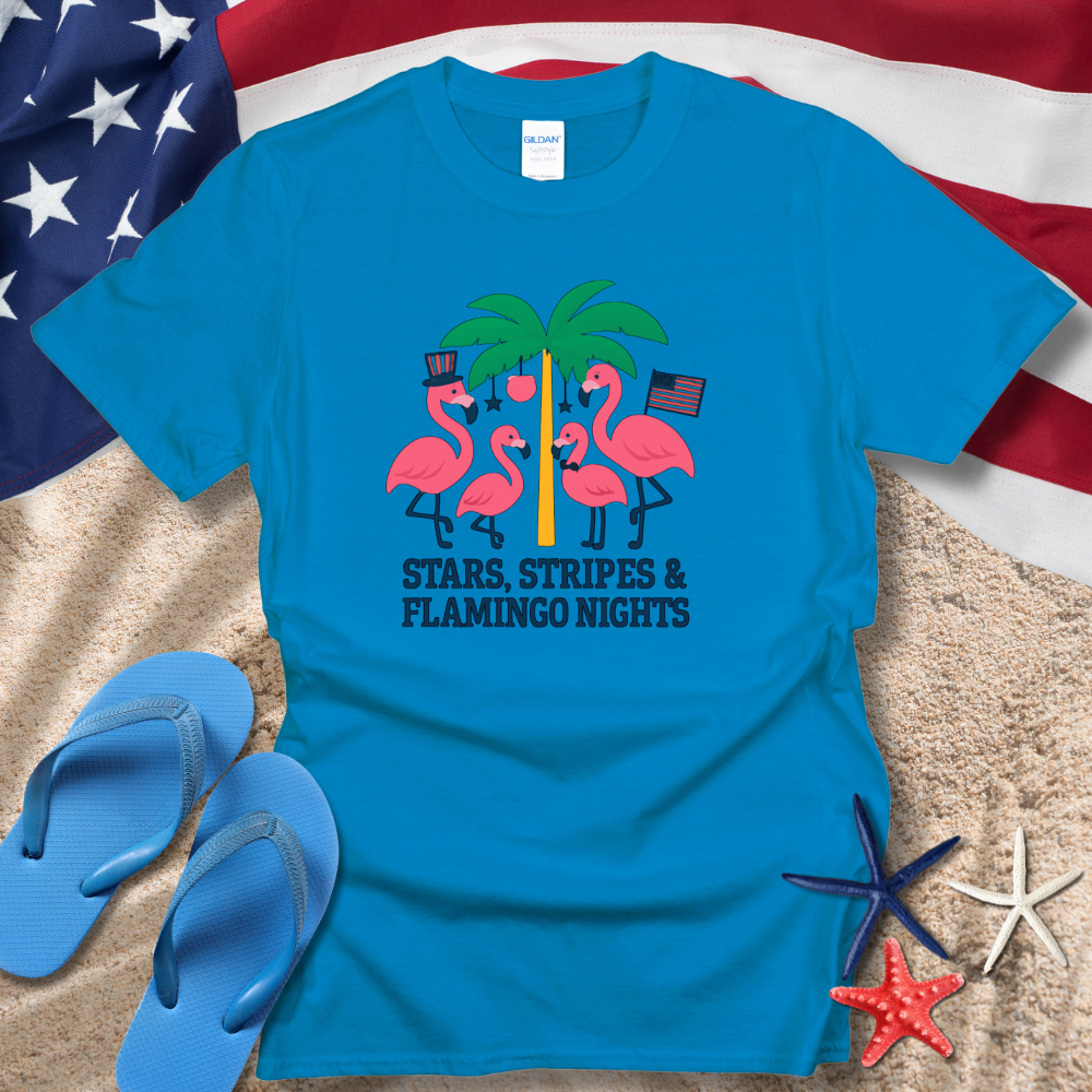 STARS, STRIPES & FLAMINGOS TEE