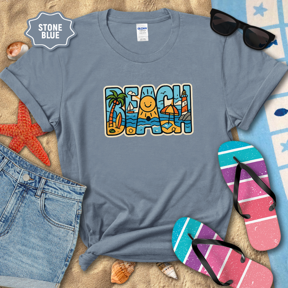 BEACH BLOCK DOODLE TEE