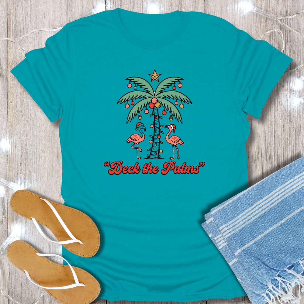 FESTIVE PALMS TEE