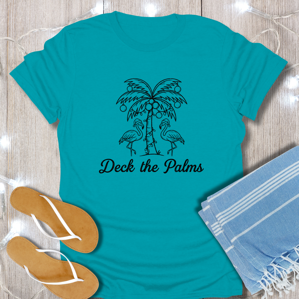 B/W DECK THE PALMS TEE