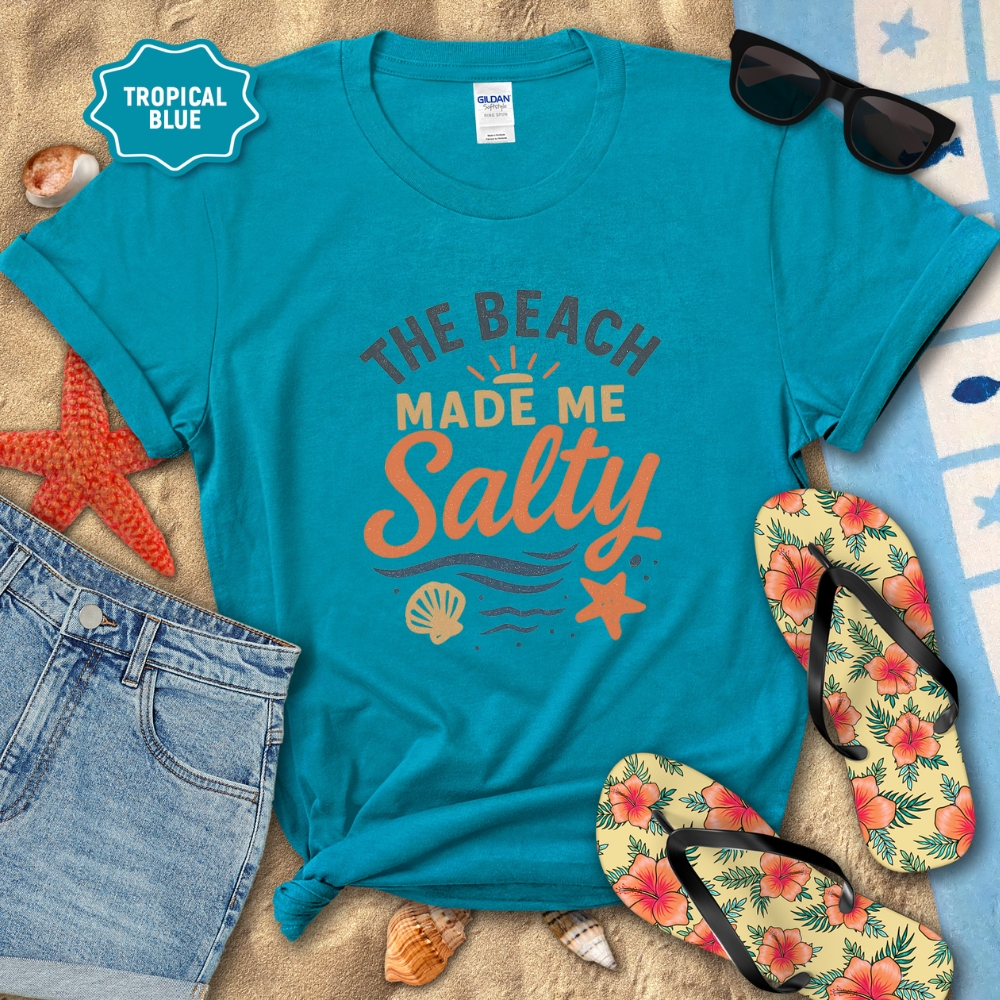 THE BEACH MADE ME SALTY TEE
