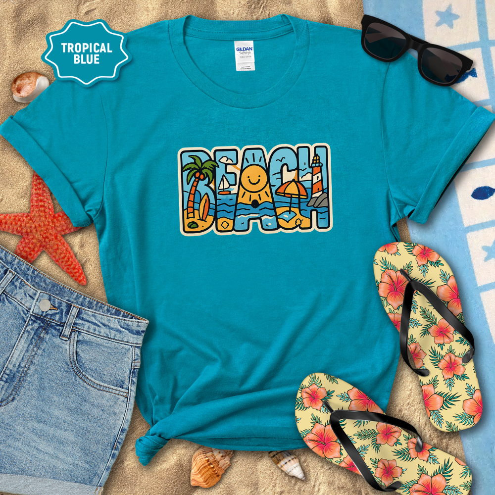 BEACH BLOCK DOODLE TEE