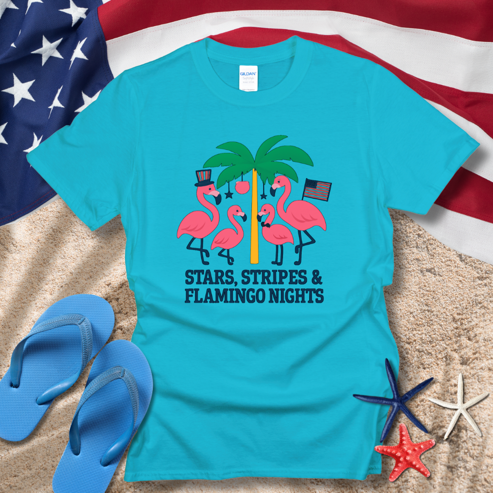 STARS, STRIPES & FLAMINGOS TEE