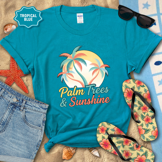 PALM TREES, BRIGHT SUNSHINE TEE