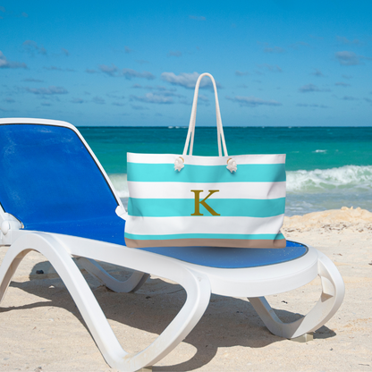 Personalized Oversized Beach Tote Bag – Custom Monogram