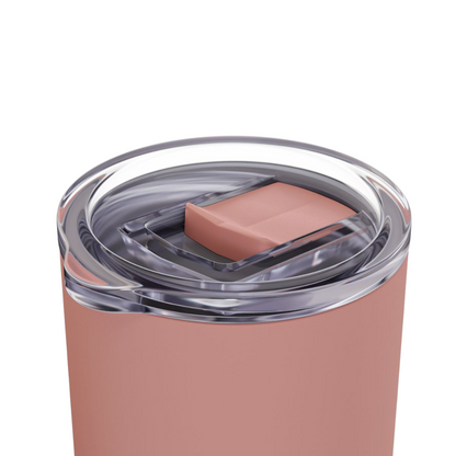 Eco-friendly stainless steel tumbler for coffee & iced drinks.