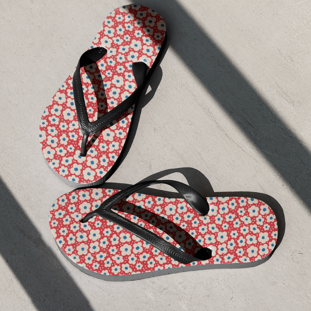 Floral summer sandals styled for Independence Day


