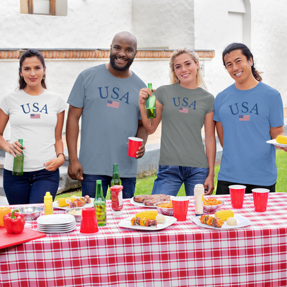 Classic USA Flag T-Shirt – Patriotic American Graphic Tee for Men & Women