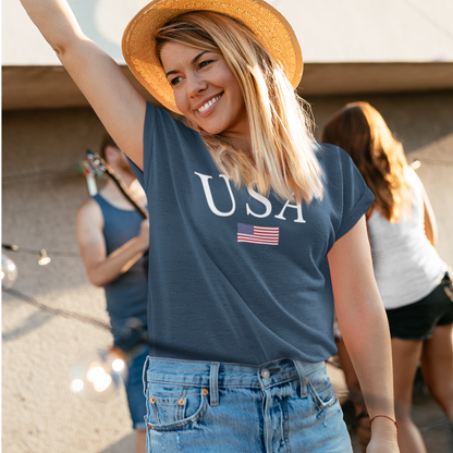 Classic USA Flag T-Shirt – Patriotic American Graphic Tee for Men & Women