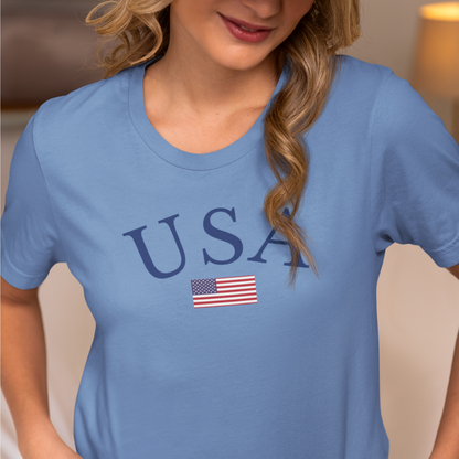 Classic USA Flag T-Shirt – Patriotic American Graphic Tee for Men & Women