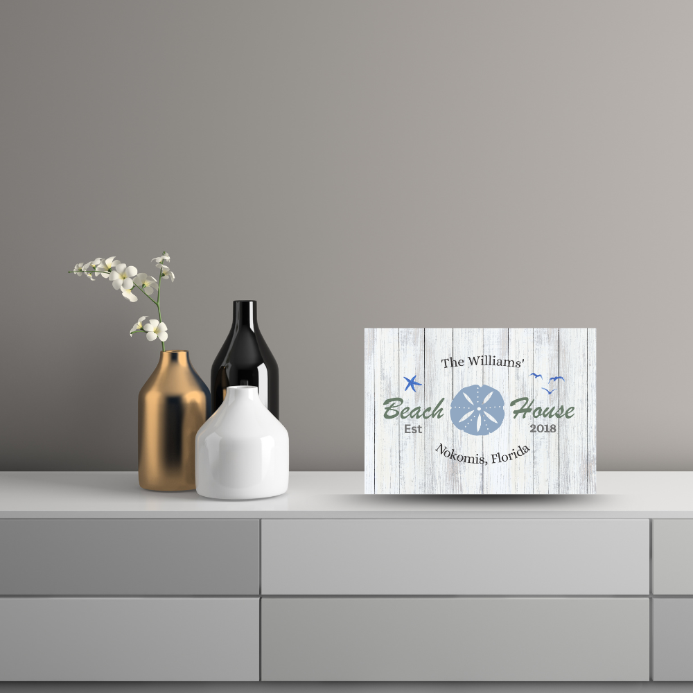 Custom Family Name Coastal Canvas | Nautical Home Décor Gift