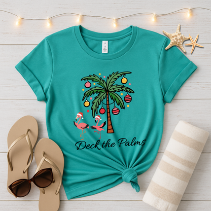 Deck the Palms Coastal Christmas Tee