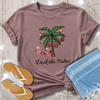 Deck the Palms Coastal Christmas Tee