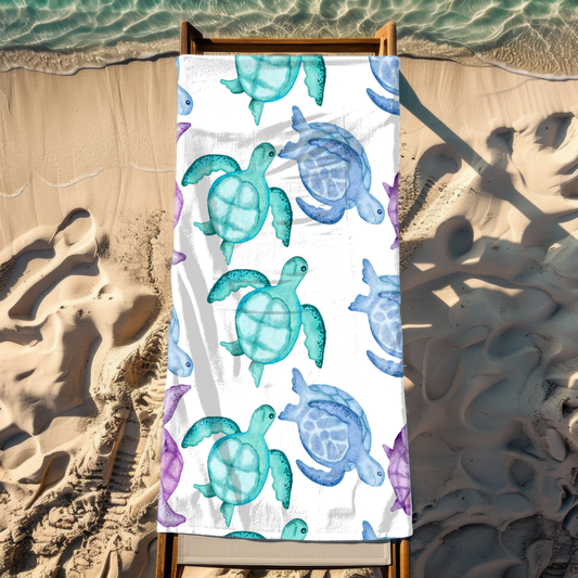 Sea Turtle Beach Towel – Soft, Colorful & Ocean-Inspired