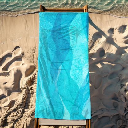 Ocean Wave-Inspired Beach Towel – Soft, Luxurious & Quick-Drying