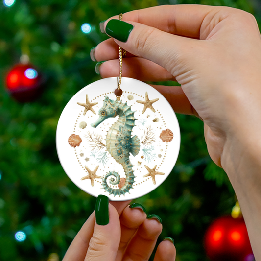 Coastal Seahorse Ornament 2.0
