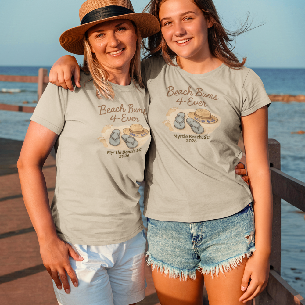 Personalized Family Beach Vacation T-Shirt – Custom Family Name, Destination & Year