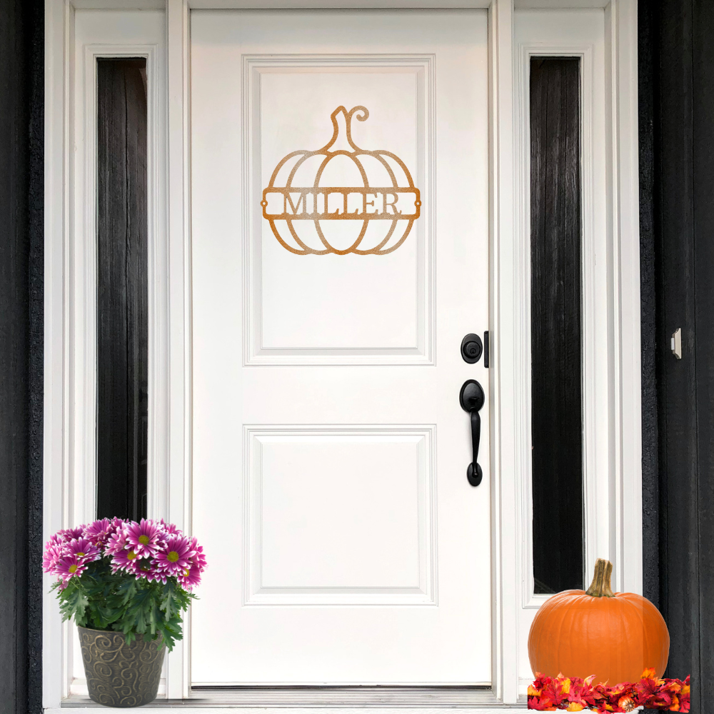 Personalized Pumpkin Metal Sign – Custom Fall Décor