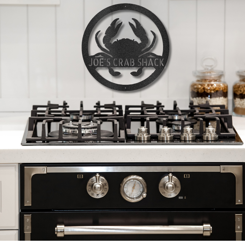 Custom Crab Shack Metal Sign – Nautical Coastal Wall Décor