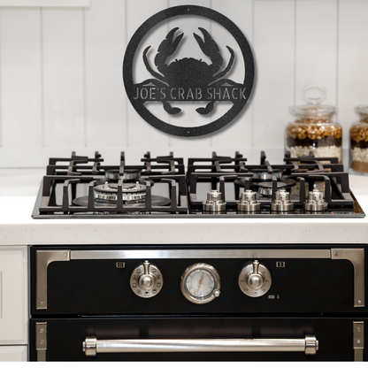 Custom Crab Shack Metal Sign – Nautical Coastal Wall Décor