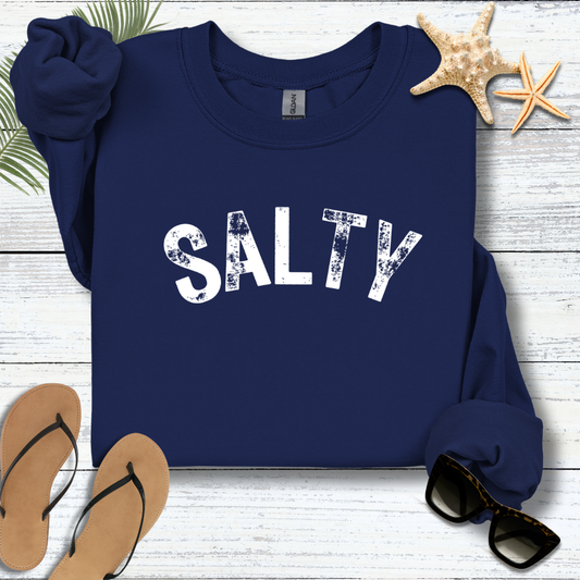 Distressed Salty Unisex Heavy Blend Crewneck Sweatshirt