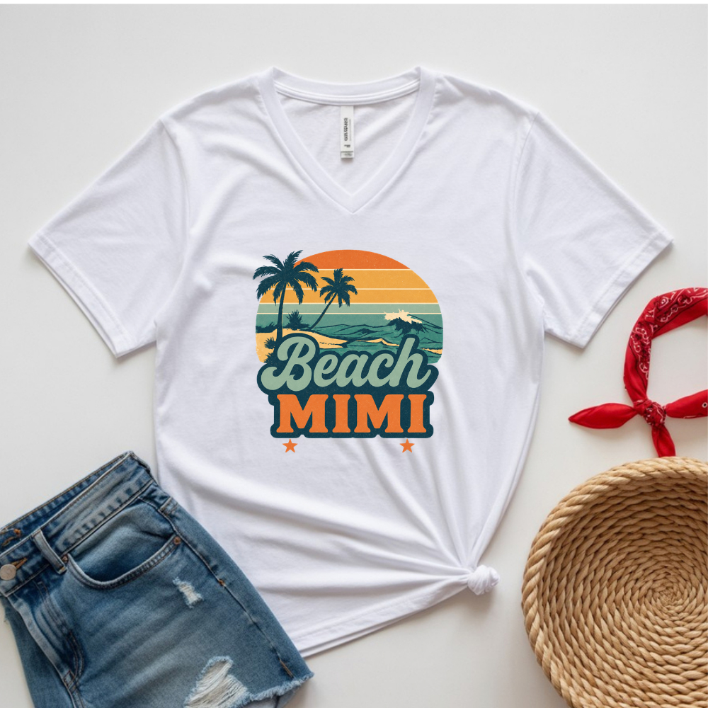 RETRO MIMI BEACH V-NECK TEE