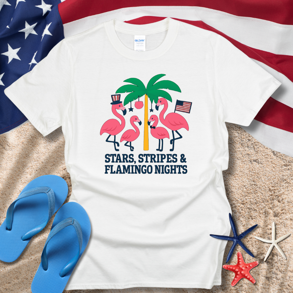STARS, STRIPES & FLAMINGOS TEE