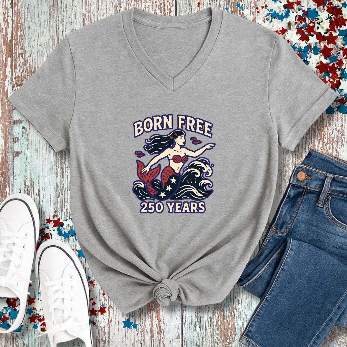BORN FREE MERMAID V-NECK