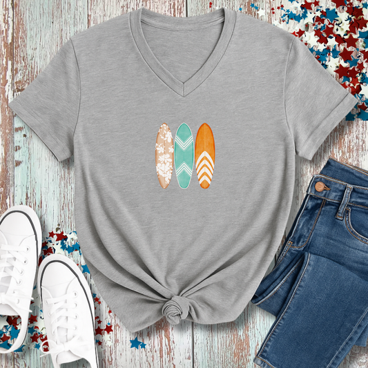 SURFBOARD ROW V-NECK