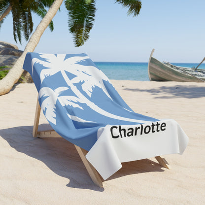  Custom name beach towel, perfect for tropical getaways and outdoor adventures.