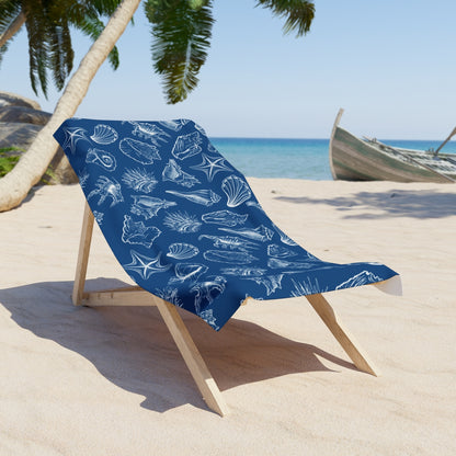 Fun nautical towel with sand-free, quick-dry, absorbent fabric