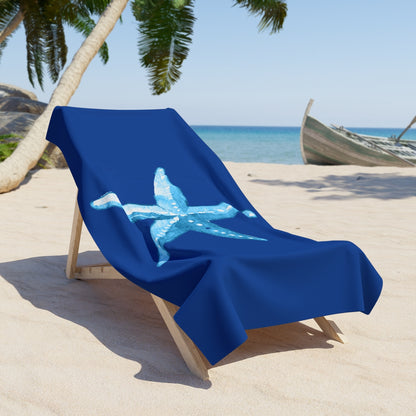 Minimalist seashell line art towel with absorbent and sand-free fabric