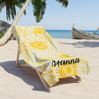 Quick-dry and sand-free sunflower towel for beach, pool, and vacation.