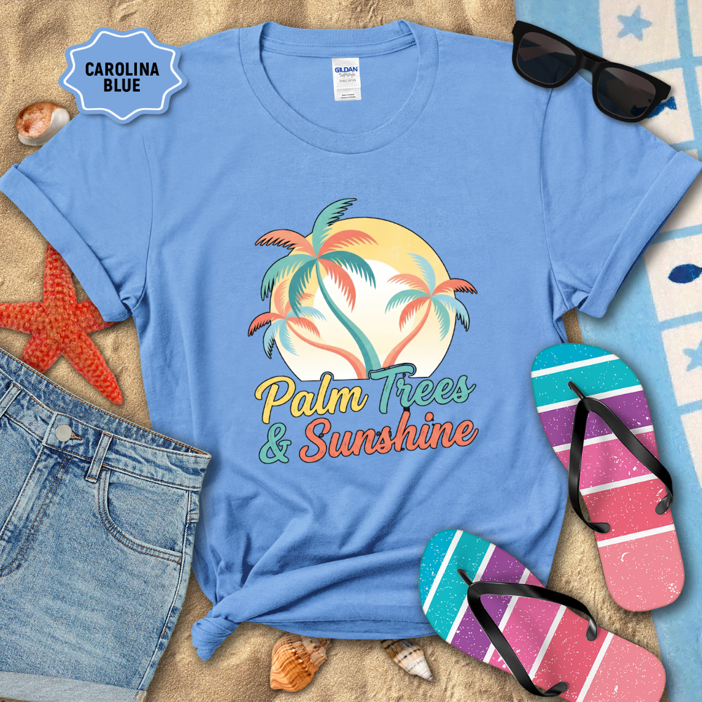 PALM TREES, BRIGHT SUNSHINE TEE