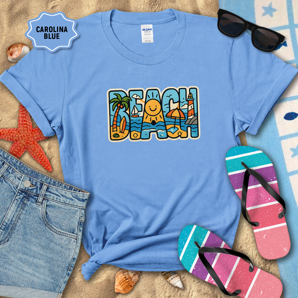 BEACH BLOCK DOODLE TEE
