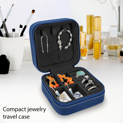 Custom floral jewelry storage box with zipper