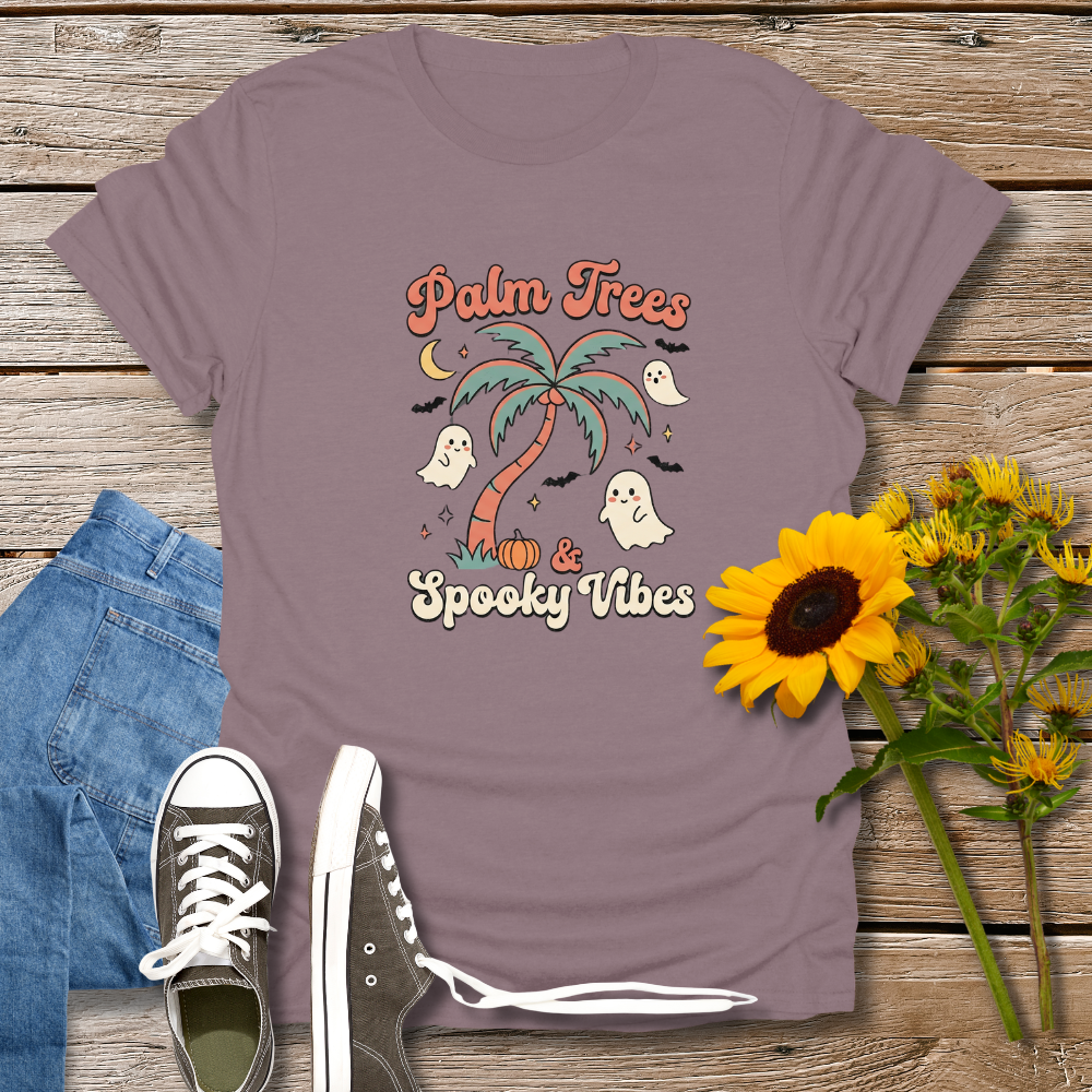 PALM TREES & SPOOKY VIBES TEE