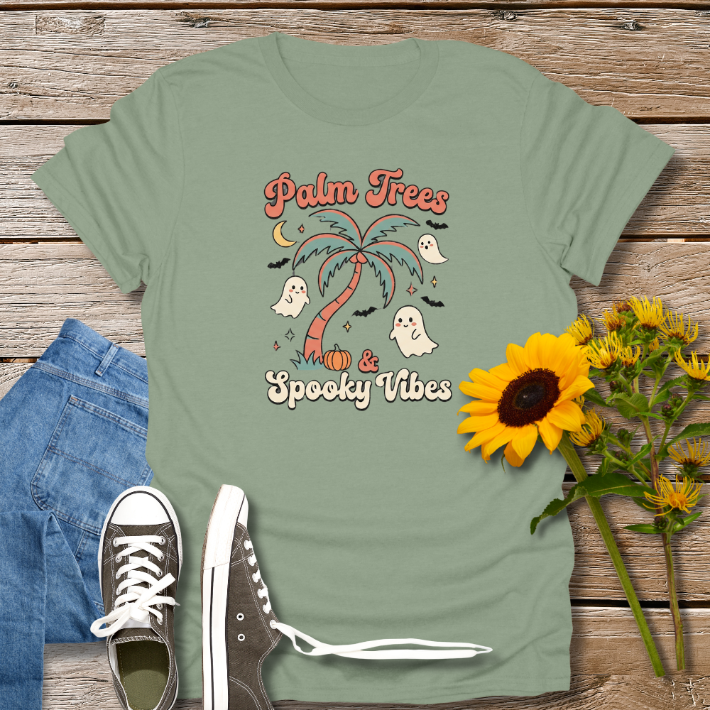 PALM TREES & SPOOKY VIBES TEE