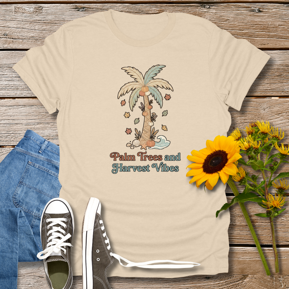 PALM TREES & HARVEST VIBES TEE