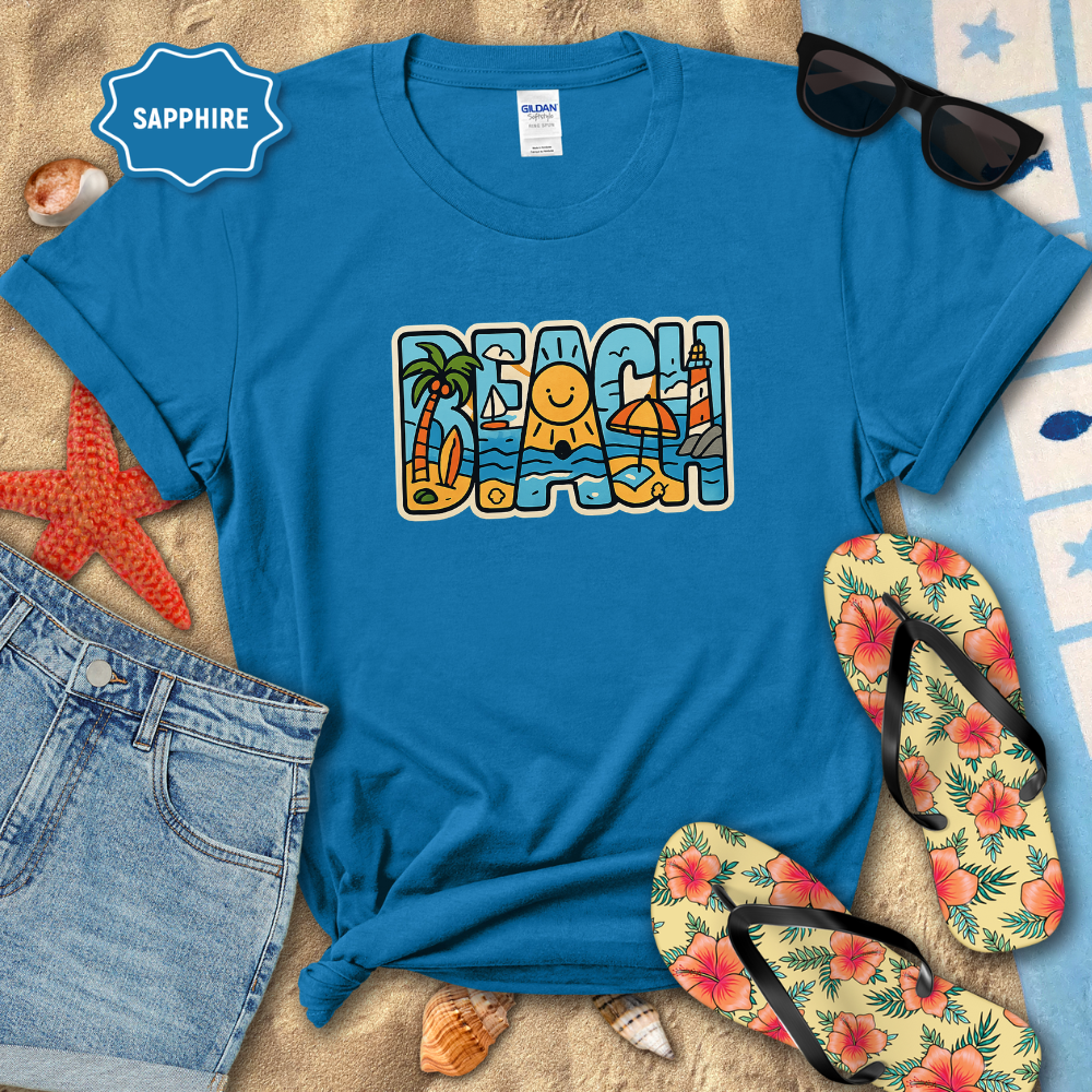 BEACH BLOCK DOODLE TEE