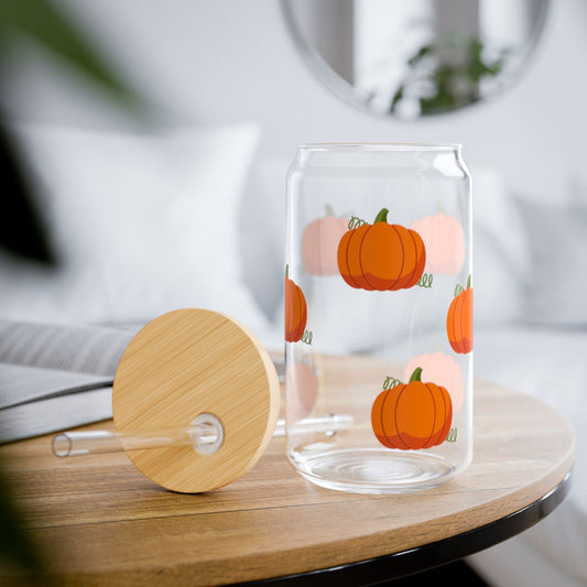 Fall Pumpkin Glass Sipper – Perfect for Gifts & Party Favors