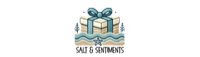 Logo with a gift box and ribbon on a white background